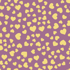 Hearts for Valentine's Day. Romantic feeling and love. Seamless vector EPS 10. Abstract geometric pattern. Multicolor Figures. Texture for print and Banner. Flat style