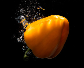 yellow pepper in water