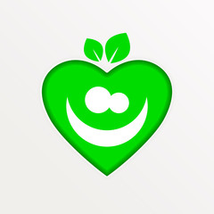 Fototapeta premium Heart, Symbol Of Love And Valentine S Day. Flat Icon. Vector Illustration.