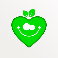 Fototapeta premium Heart, Symbol Of Love And Valentine S Day. Flat Icon. Vector Illustration.