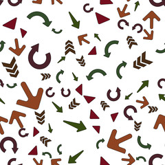 Different color arrows. Seamless vector EPS 10 pattern