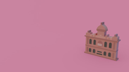 3d icon of bangladesh building