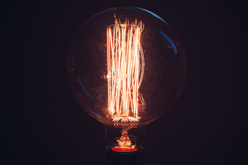 Vintage stylized round tungsten lamp