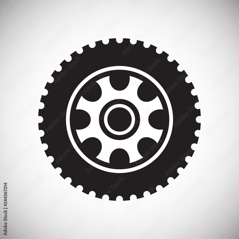 Poster wheel icon on white background for graphic and web design, modern simple vector sign. internet conce