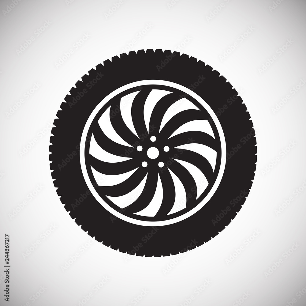 Poster wheel icon on white background for graphic and web design, modern simple vector sign. internet conce