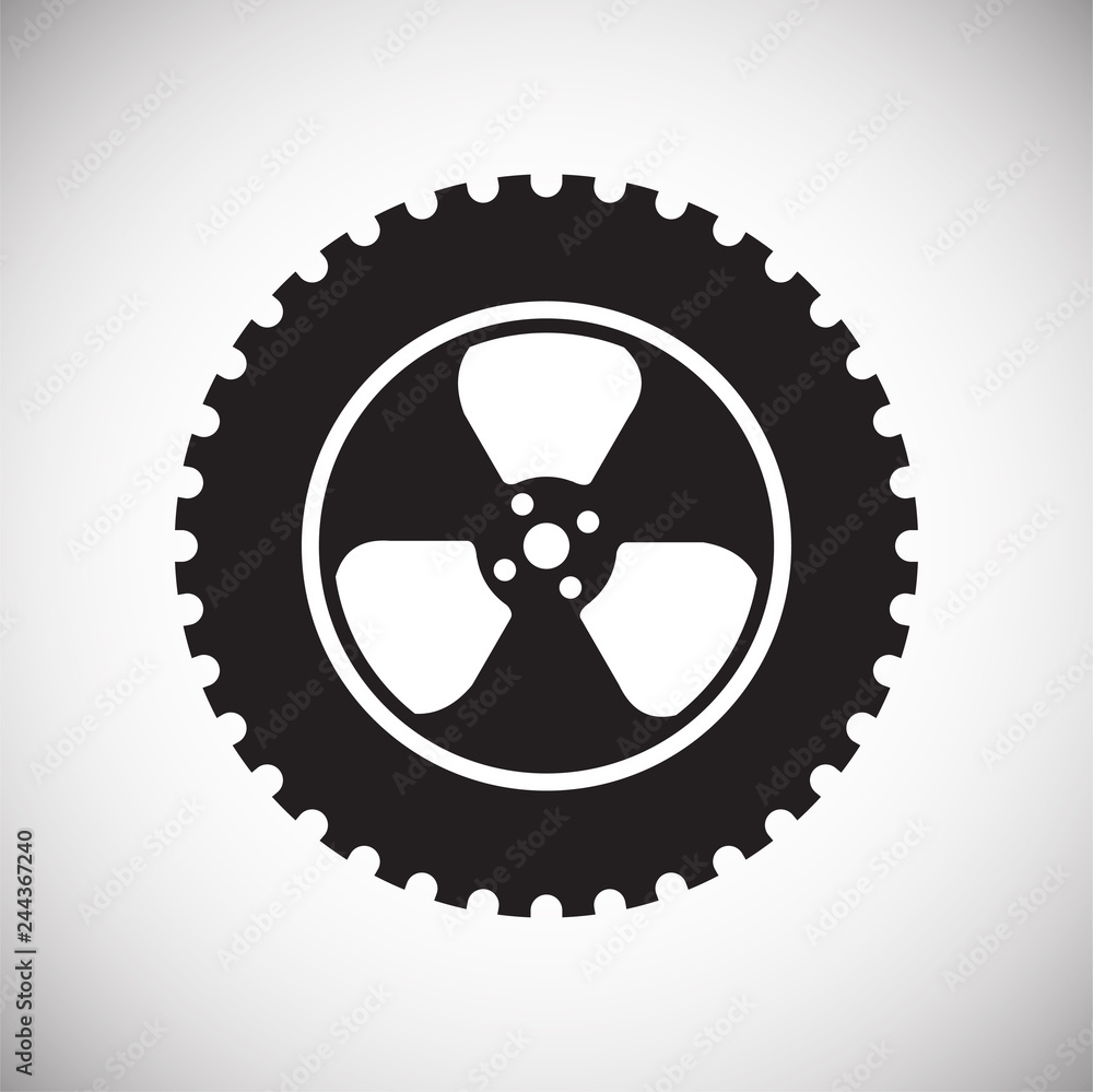 Poster wheel icon on white background for graphic and web design, modern simple vector sign. internet conce