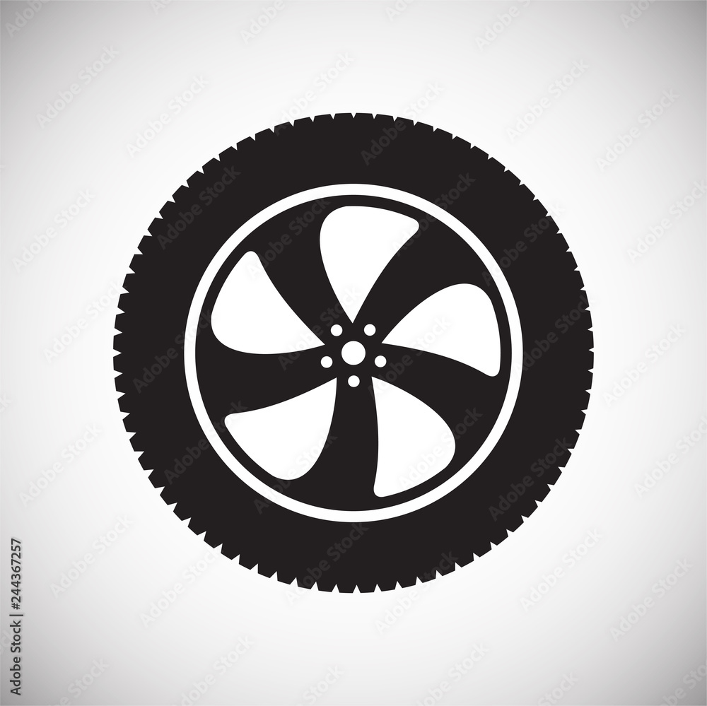 Poster wheel icon on white background for graphic and web design, modern simple vector sign. internet conce