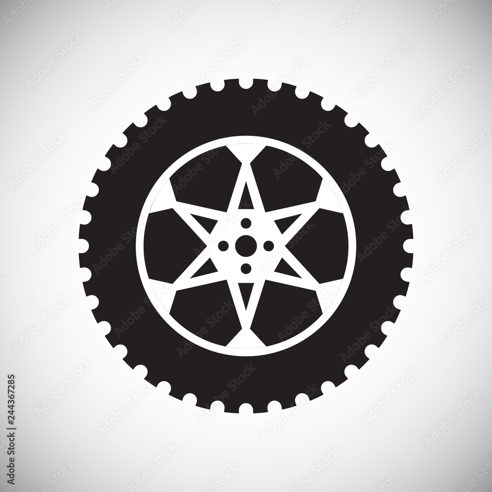 Poster wheel icon on white background for graphic and web design, modern simple vector sign. internet conce