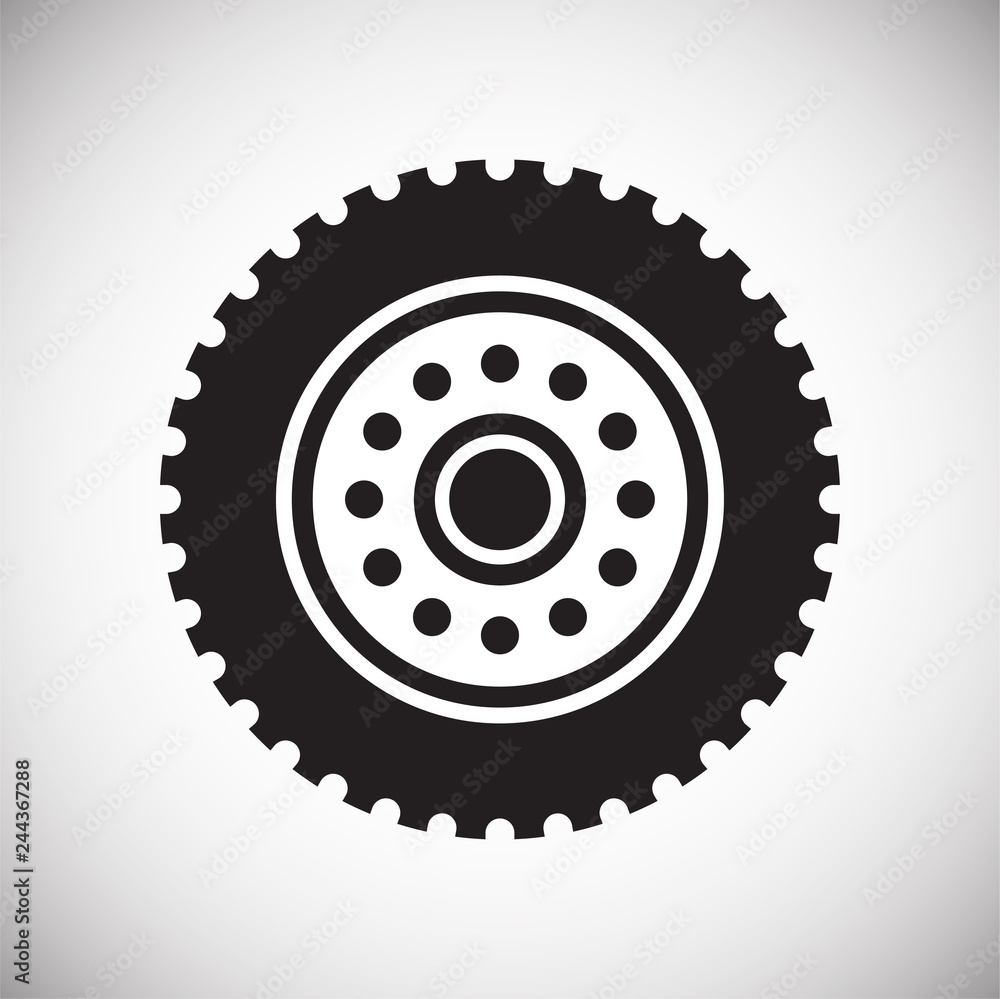 Poster wheel icon on white background for graphic and web design, modern simple vector sign. internet conce