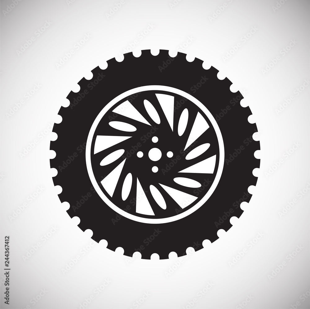 Poster wheel icon on white background for graphic and web design, modern simple vector sign. internet conce