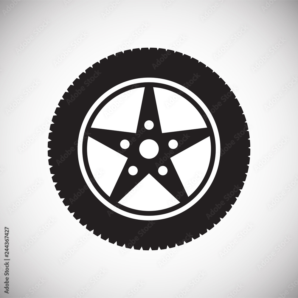 Poster wheel icon on white background for graphic and web design, modern simple vector sign. internet conce