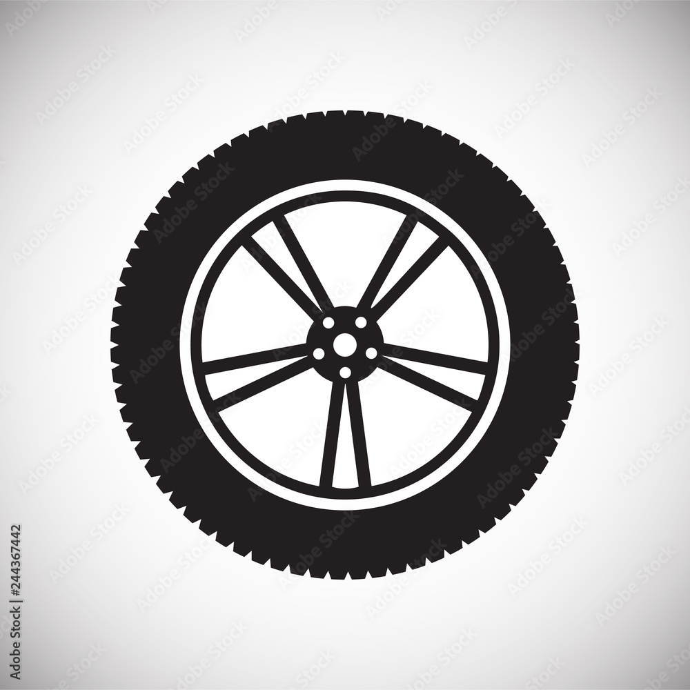 Poster wheel icon on white background for graphic and web design, modern simple vector sign. internet conce