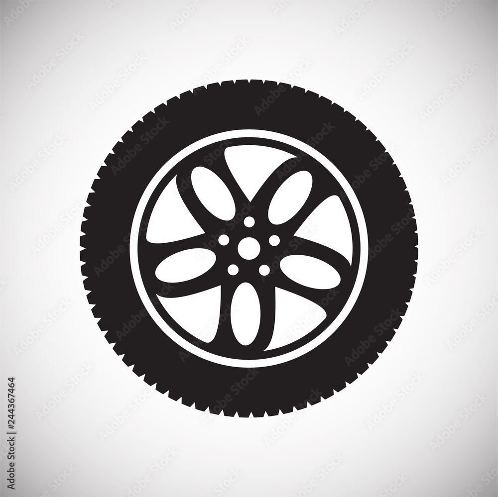 Poster wheel icon on white background for graphic and web design, modern simple vector sign. internet conce