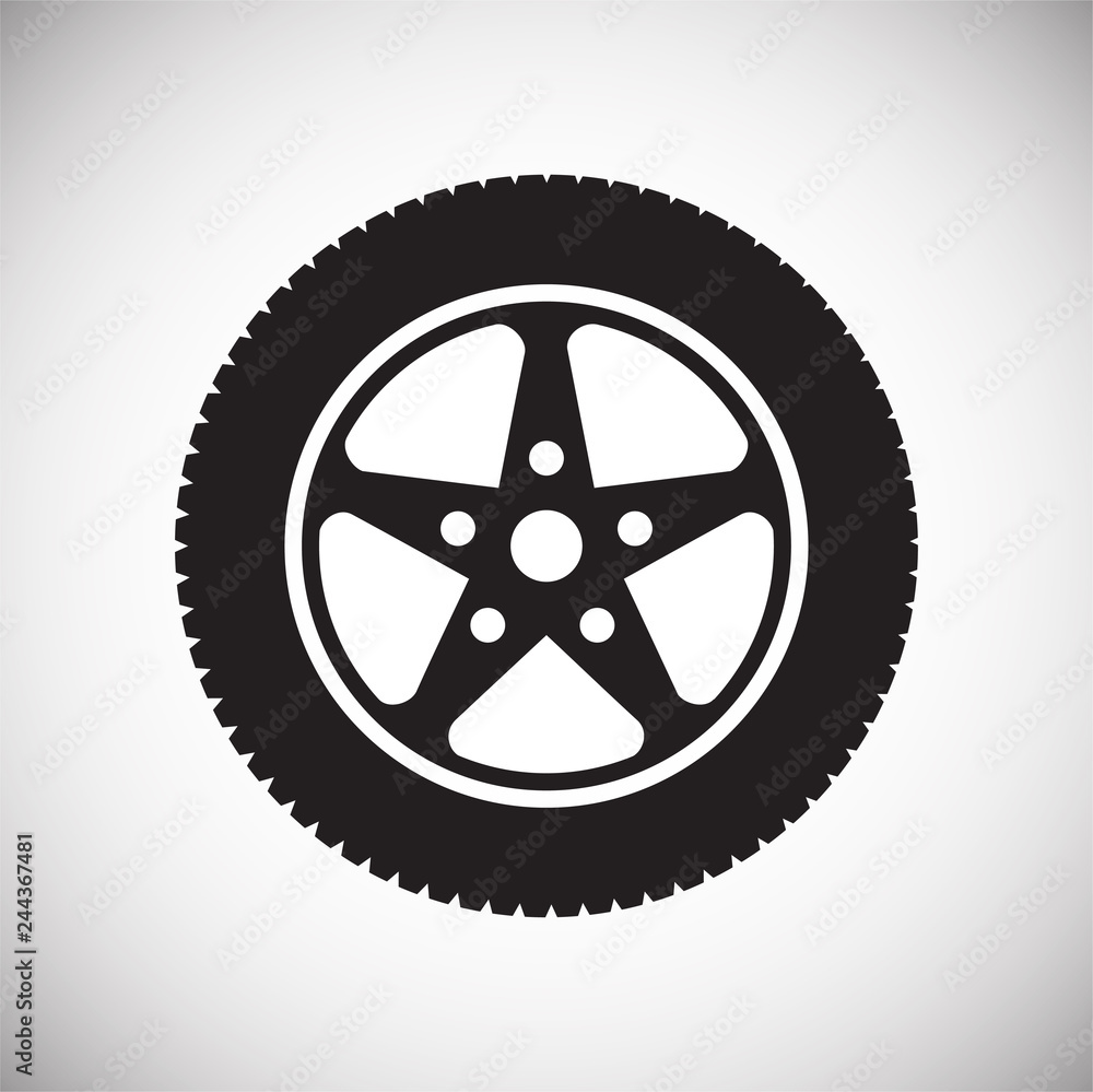Poster wheel icon on white background for graphic and web design, modern simple vector sign. internet conce