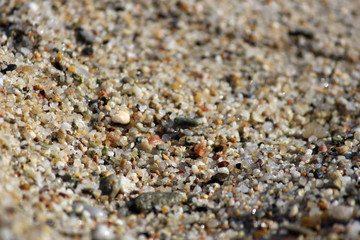 Colorful small wet pebbles