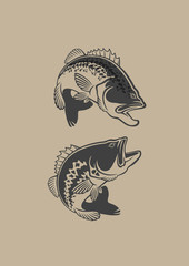 bass fish icons