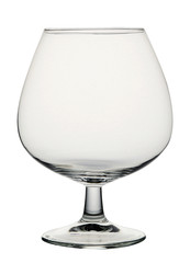 Empty glass wine isolated on white background. 