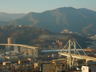 Genova - il ponte dopo il crollo