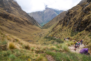 Fototapeta na wymiar Atemberaubende Landschaft des Inka Trail in Peru