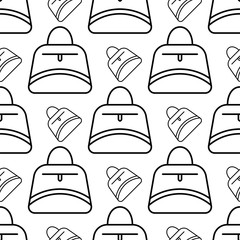 Handbag Icon Seamless Pattern, Hand Bag Design