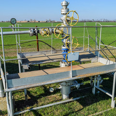 The equipment and technologies on oil fields. Oil well