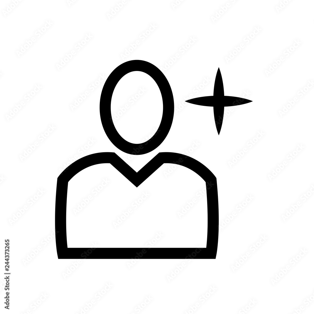 Poster add user icon. profile avatar sign. person silhouette symbol. quality design element. classic style 