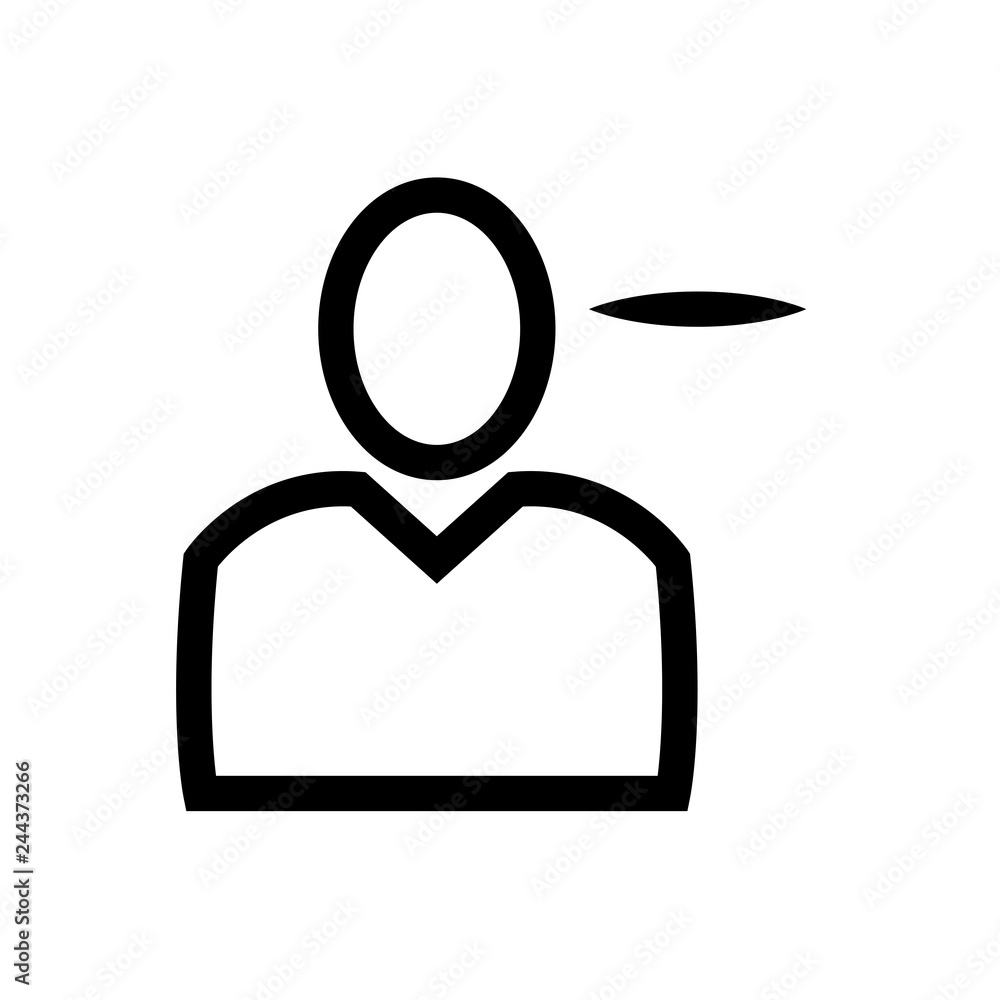 Poster remove user icon.