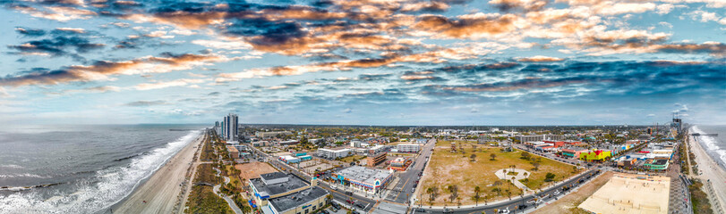 Myrtle Beach skyline aerial view from city park, South Carolina