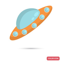 UFO color flat icon for web and mobile design