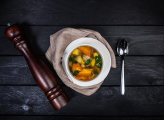 Shurpa with lamb and vegetables.