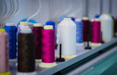 Colorful sewing threads for embroidery