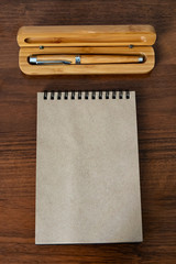 clipboard with blank paper and pen
