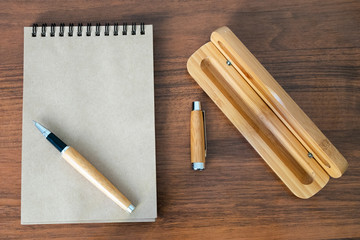 Note with wooden pen