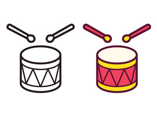 Cartoon drum icon