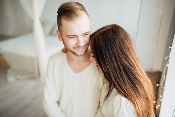 Young couple in love have fun i on new years eve or st valentines day