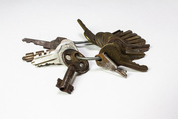 Old Rusty Keys on a Key Ring