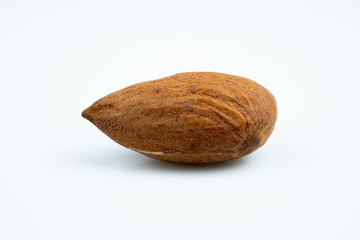 Almond on white background

