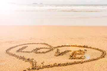 heart on the sand
