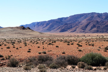 steppe with mountains - Namibia Africa