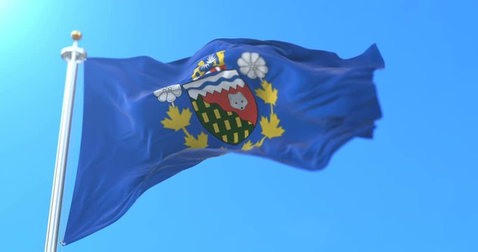Flag of the Commissioner of the Northwest Territories, Canada. Loop