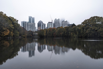 Atlanta Midtown City Skyline from Piedmont Park