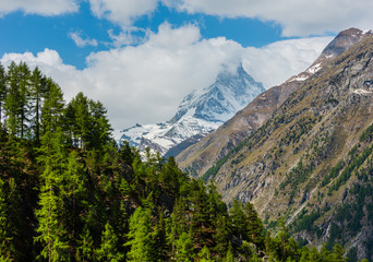 Summer Matterhorn Alps mountain, Swiss