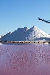 pink lagoon and salt