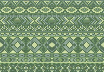 Boho pattern tribal ethnic motifs geometric seamless vector background. Rich indonesian tribal motifs clothing fabric textile print traditional design with triangle and rhombus shapes.