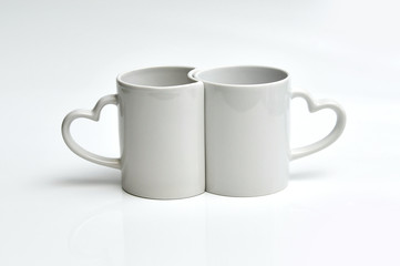 glazed white porcelain mug