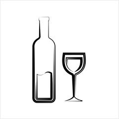 Bottle Of Wine And Glass