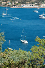 voiliers à l'encre en baie de Cannes 01