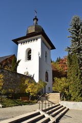 Fototapeta na wymiar New orthodox church at Sihastria monastery, Romania