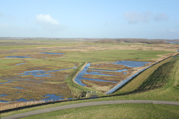 View from tower "Plompe Toren in Koudekerke