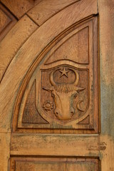 Romania, Voronet Monastery Wooden Gate ,September ,2017,